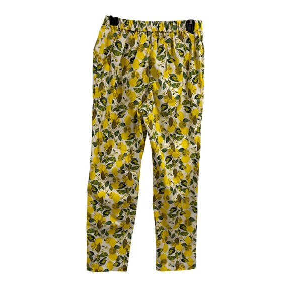 Boden Danby Lemon Vine Print High Waist Pull-On Pants NWT US Size 4 - Picture 3 of 9